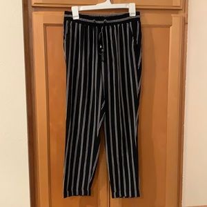Black striped jogger pant